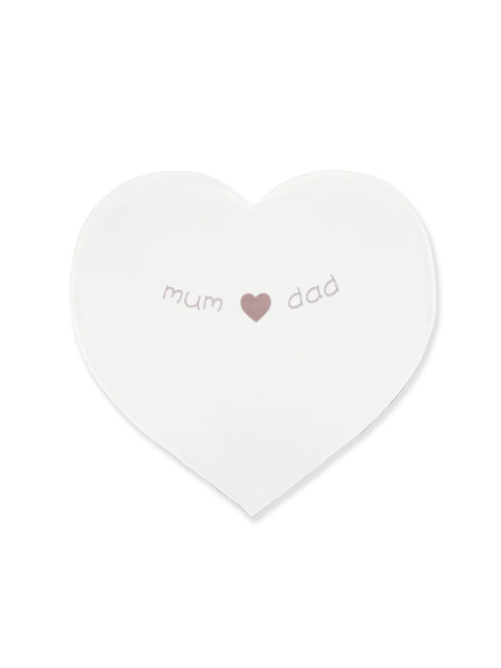 Coperta per neonata La Stupenderia bianca a forma di cuore - Rubino Kids