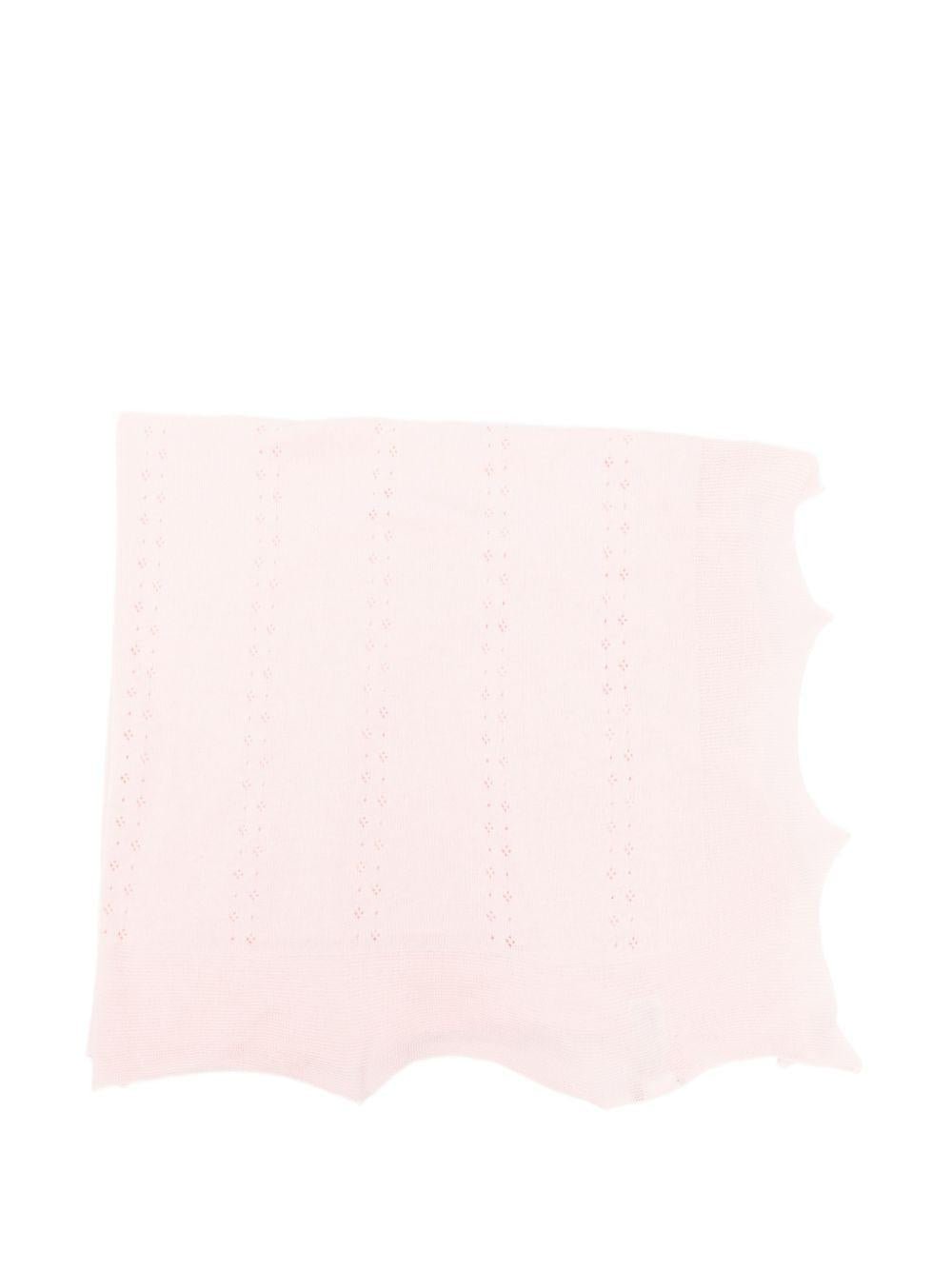 Coperta per neonata Paz Rodriguez rosa con lavorazione a maglia - Rubino Kids