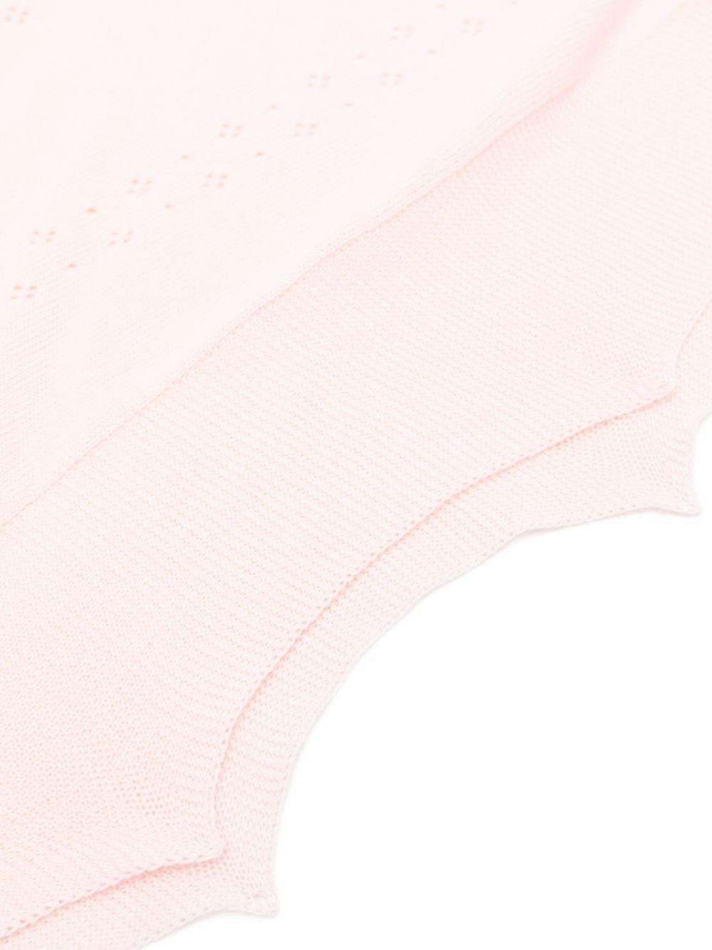 Coperta per neonata Paz Rodriguez rosa con lavorazione a maglia - Rubino Kids