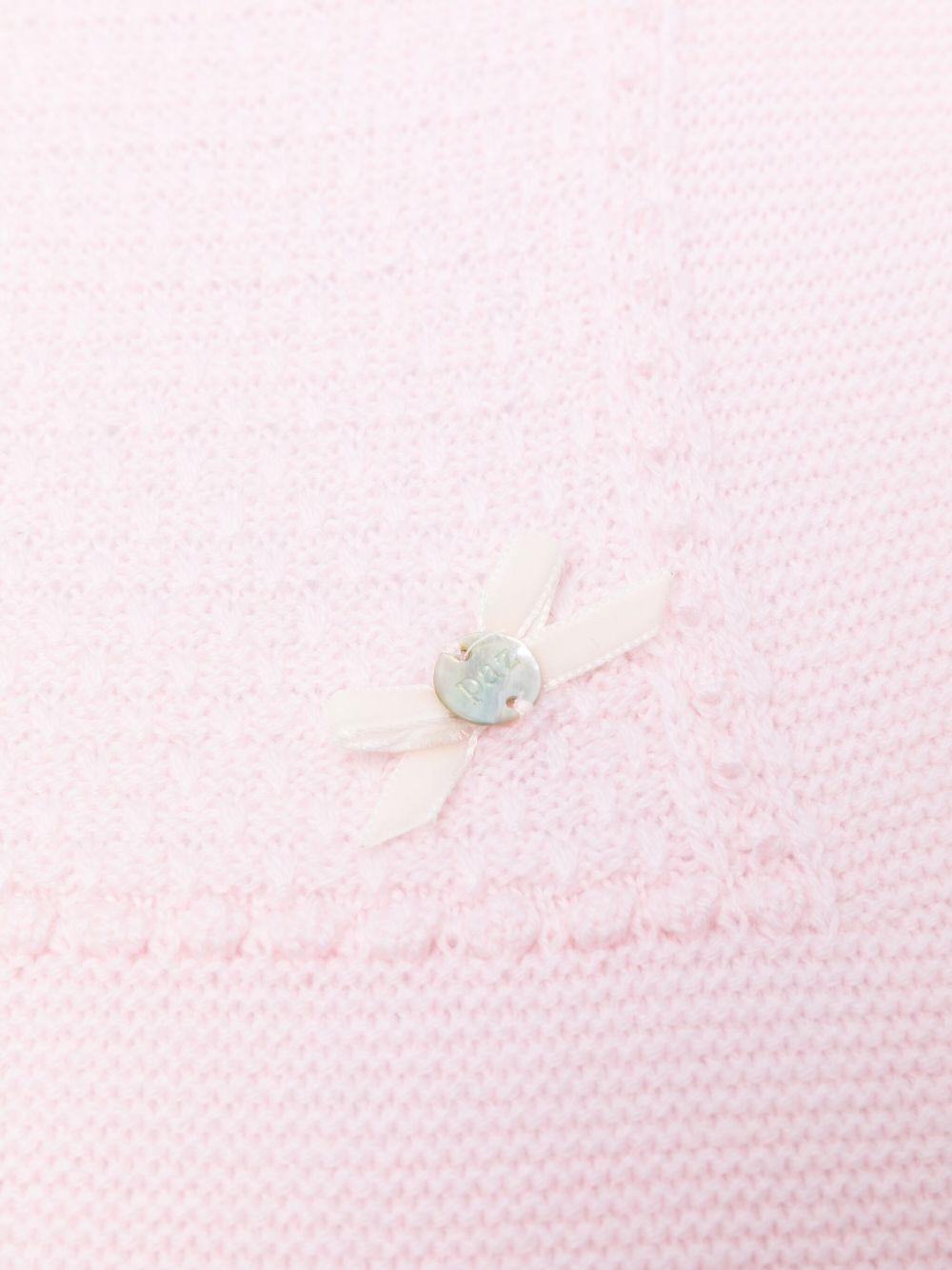 Coperta per neonata Paz Rodríguez rosa con logo ricamato - Rubino Kids