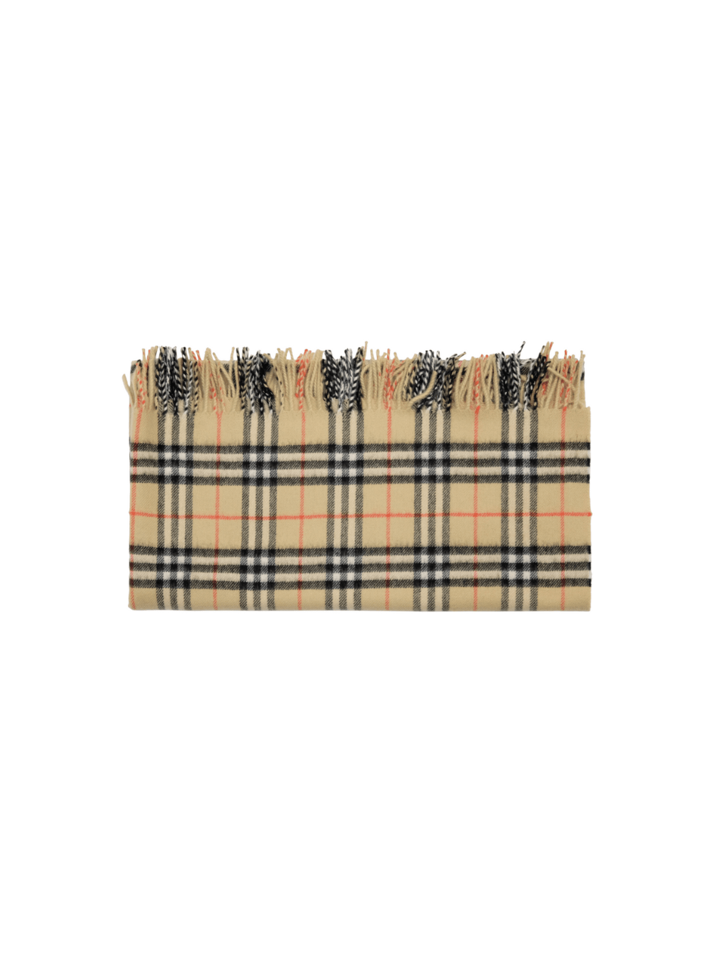 Coperta per neonati Burberry Kids beige sabbia con bordo sfragiato - Rubino Kids
