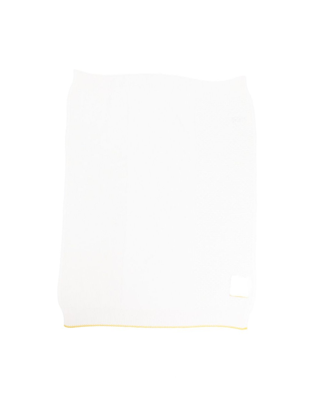 Coperta per neonati Gensami Kids bianca con rifinitura gialle - Rubino Kids