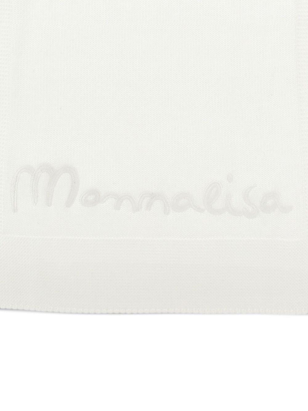 Coperta per neonati Monnalisa bianco con ricamo - Rubino Kids