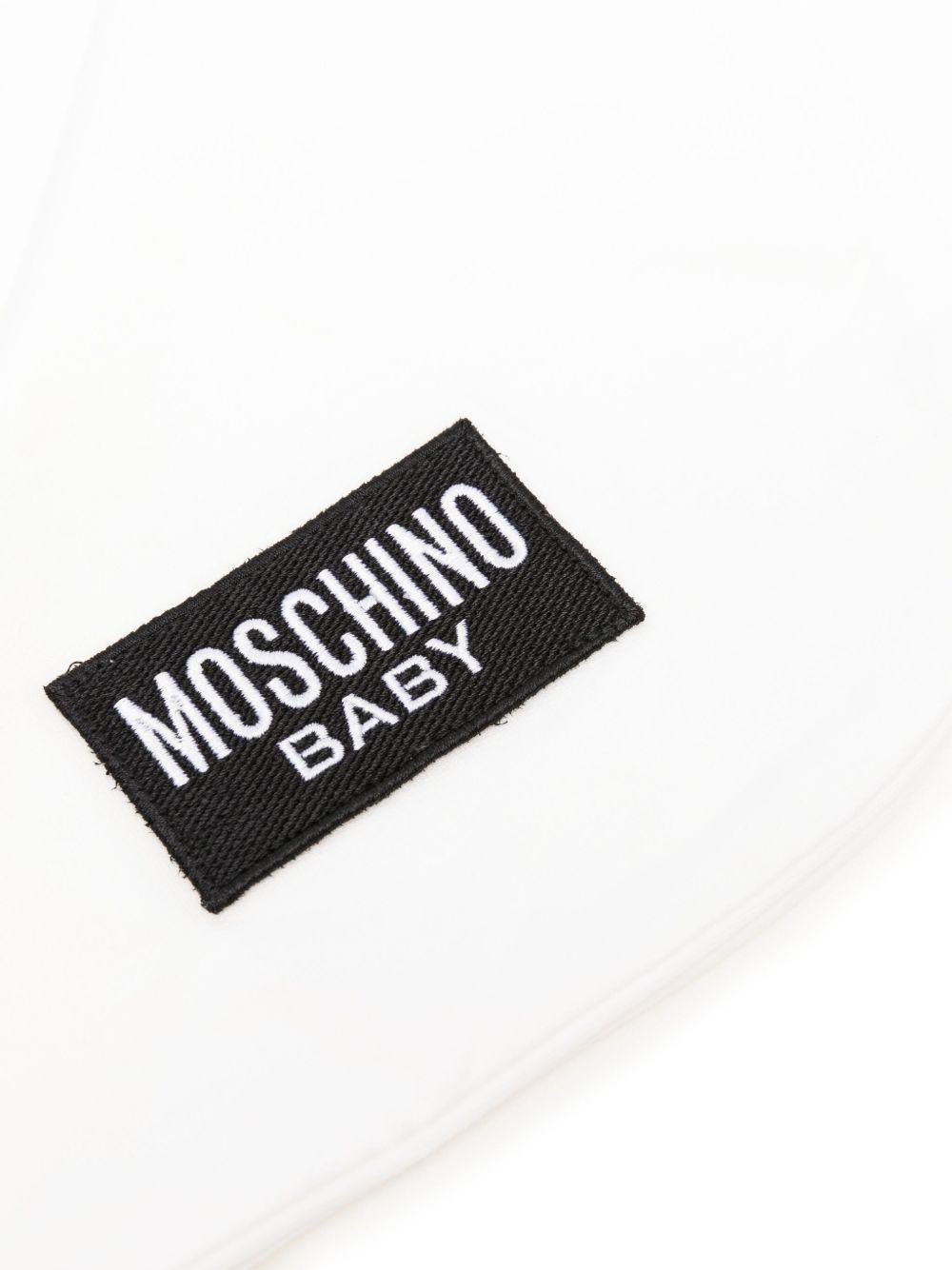 Coperta per neonati Moschino Kids bianca con stampa Teddy Bear - Rubino Kids