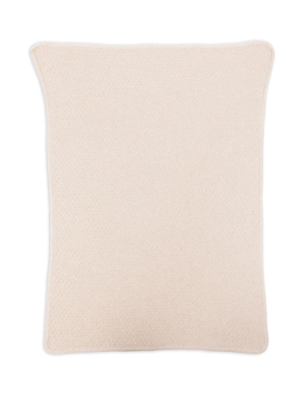 Coperta per neonati Paz Rodrìguez beige con logo in tessuto testurizzato - Rubino Kids