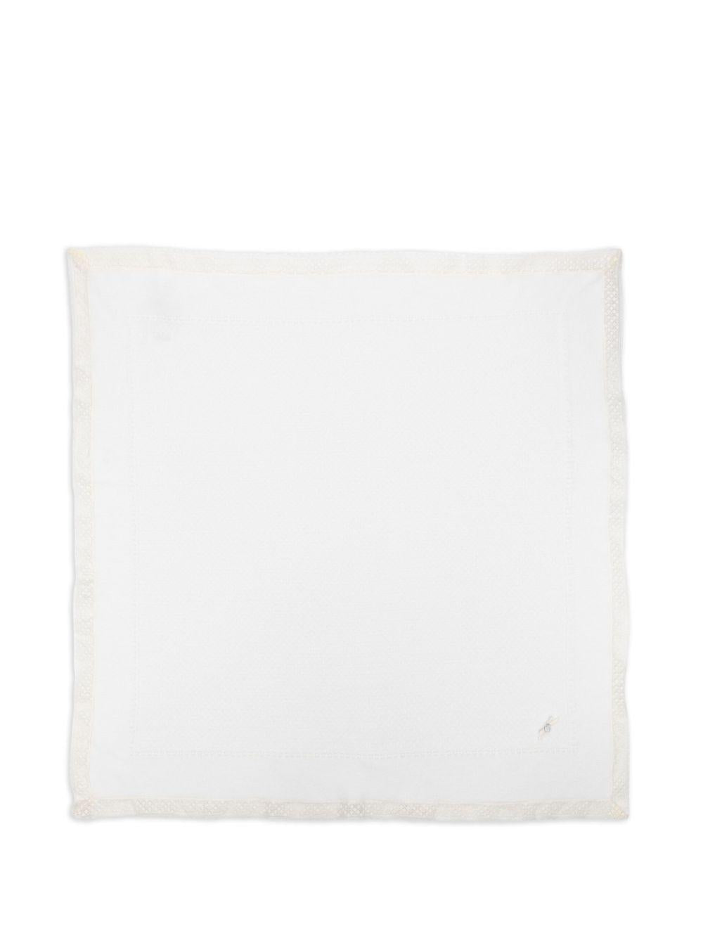 Coperta per neonati Paz Rodrìguez bianca con dettagli ricamati - Rubino Kids