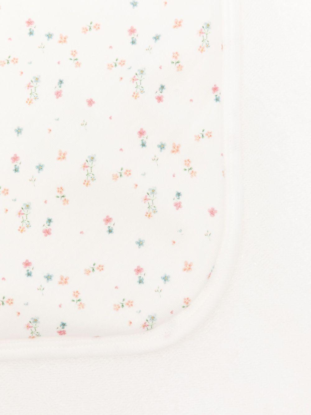 Coperta per neonati Petit Bateau bianca con stampa floreale - Rubino Kids