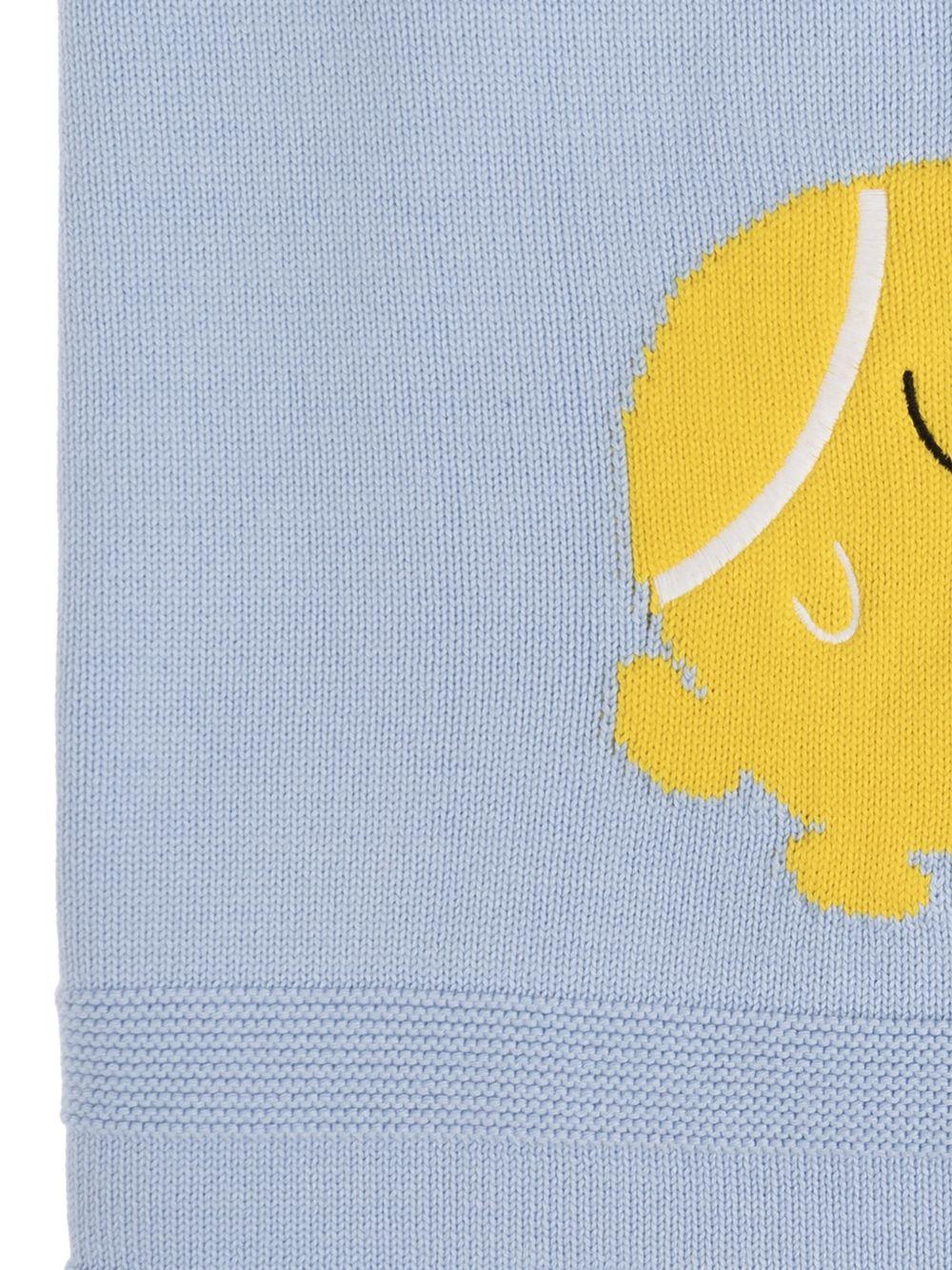 Coperta per neonati Stella McCartney Kids azzurra con ricamo palline da tennis - Rubino Kids
