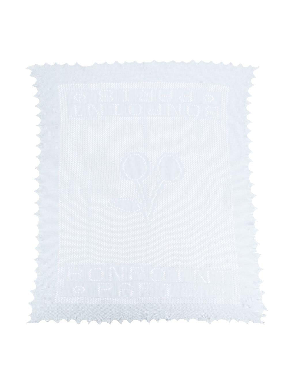 Coperta per neonato Bonpoint azzurra con logo - Rubino Kids