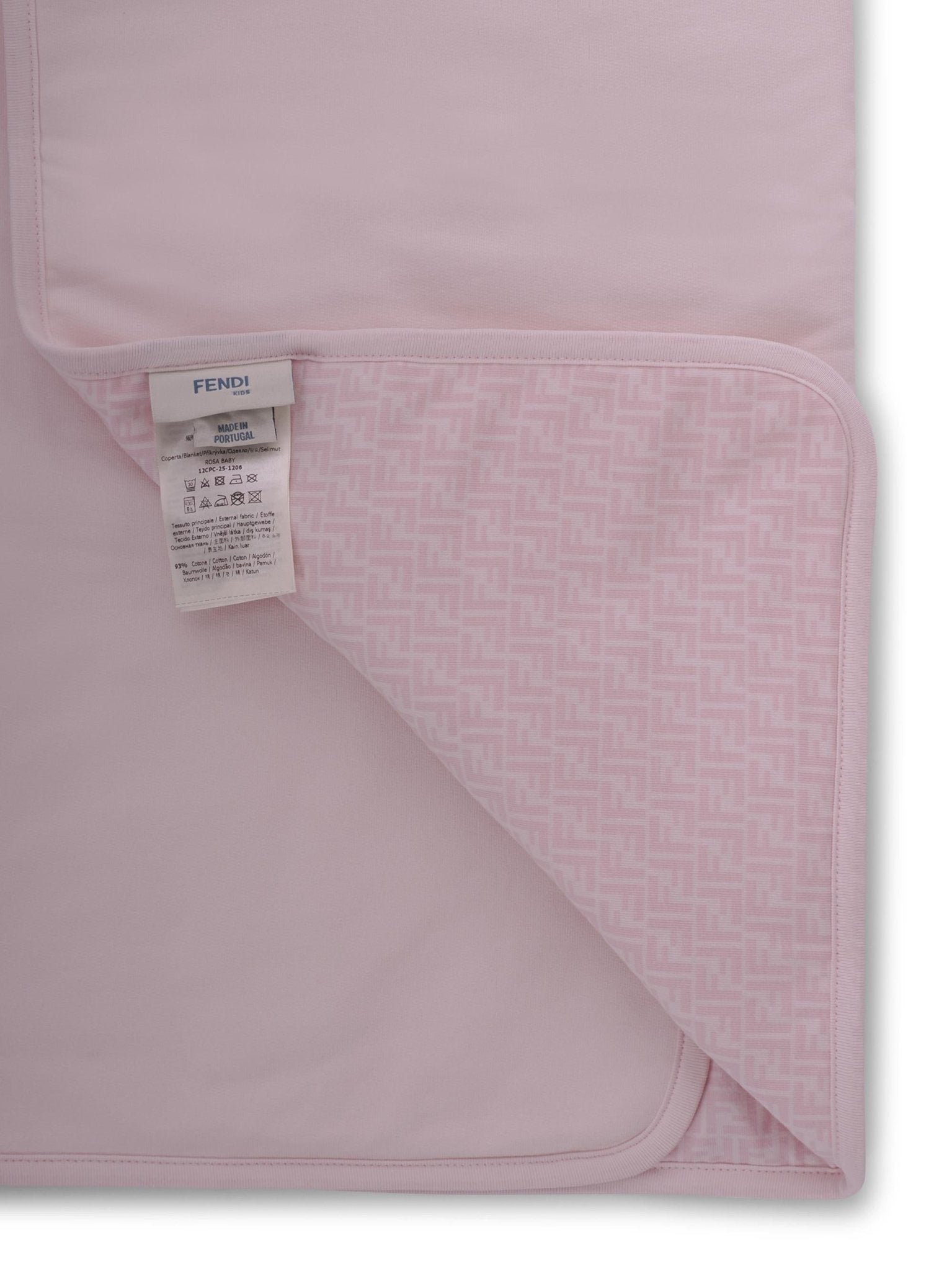 Copertina per neonata Fendi Kids rosa con stampa cavallino Fendi - Rubino Kids