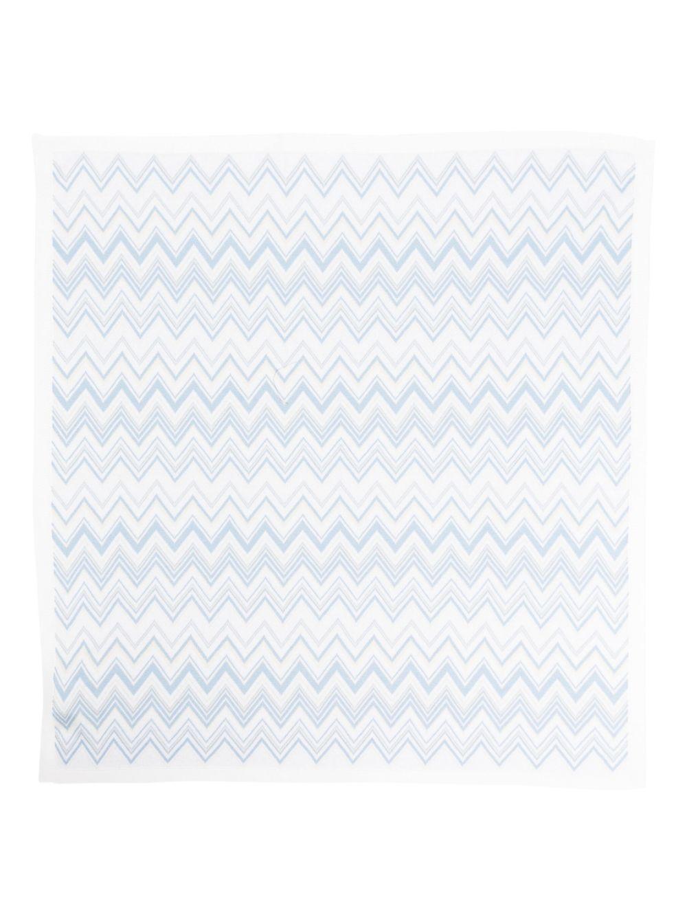 Copertina per neonato Missoni Kids azzurra a zigzag - Rubino Kids