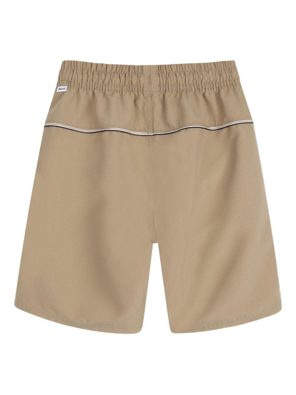 Costume da bagno per bambino Boss Kids marrone chiaro con coulisse - Rubino Kids