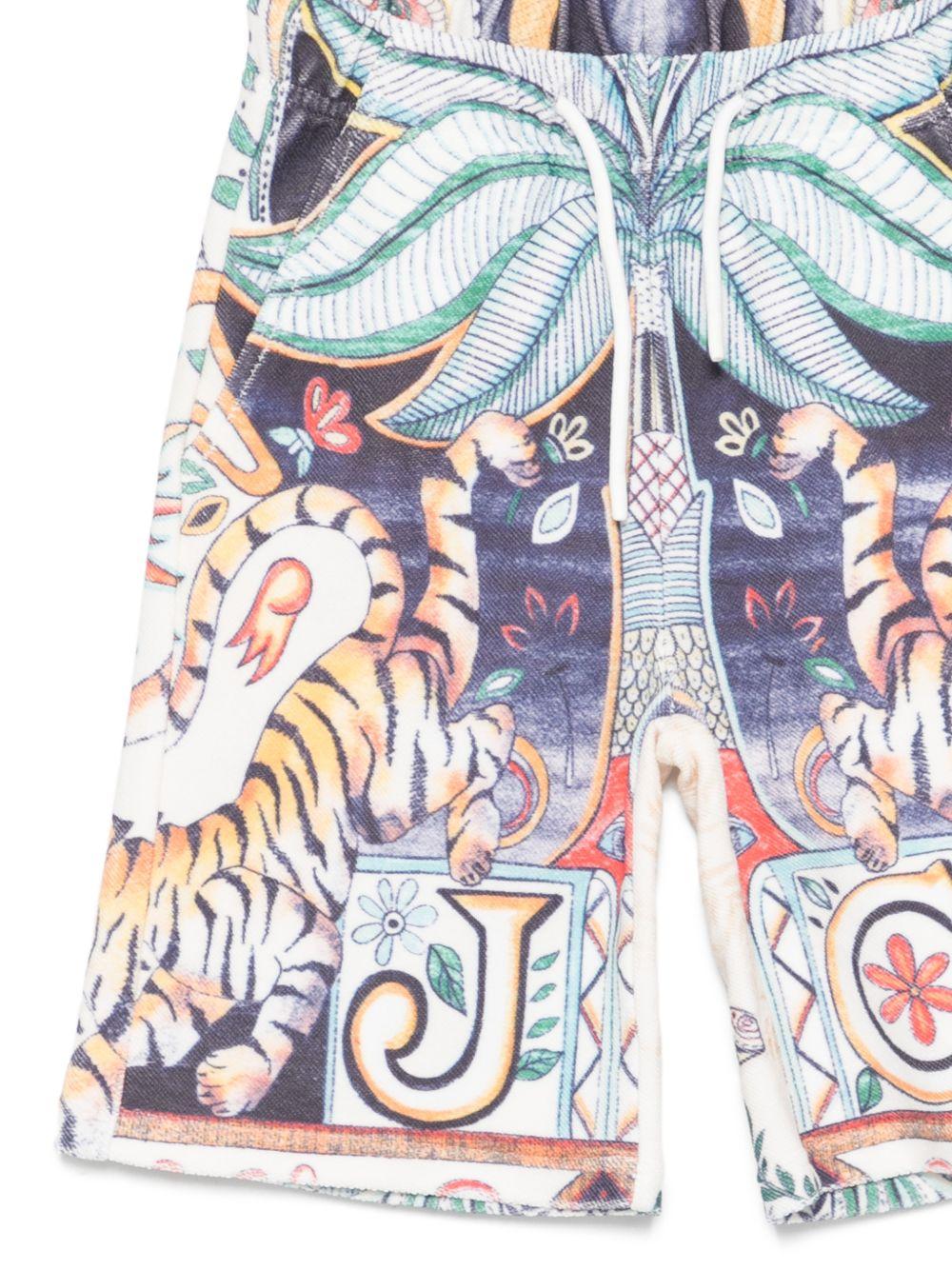 Costume da bagno per bambino Just Cavalli Kids blu e verde con stampa - Rubino Kids