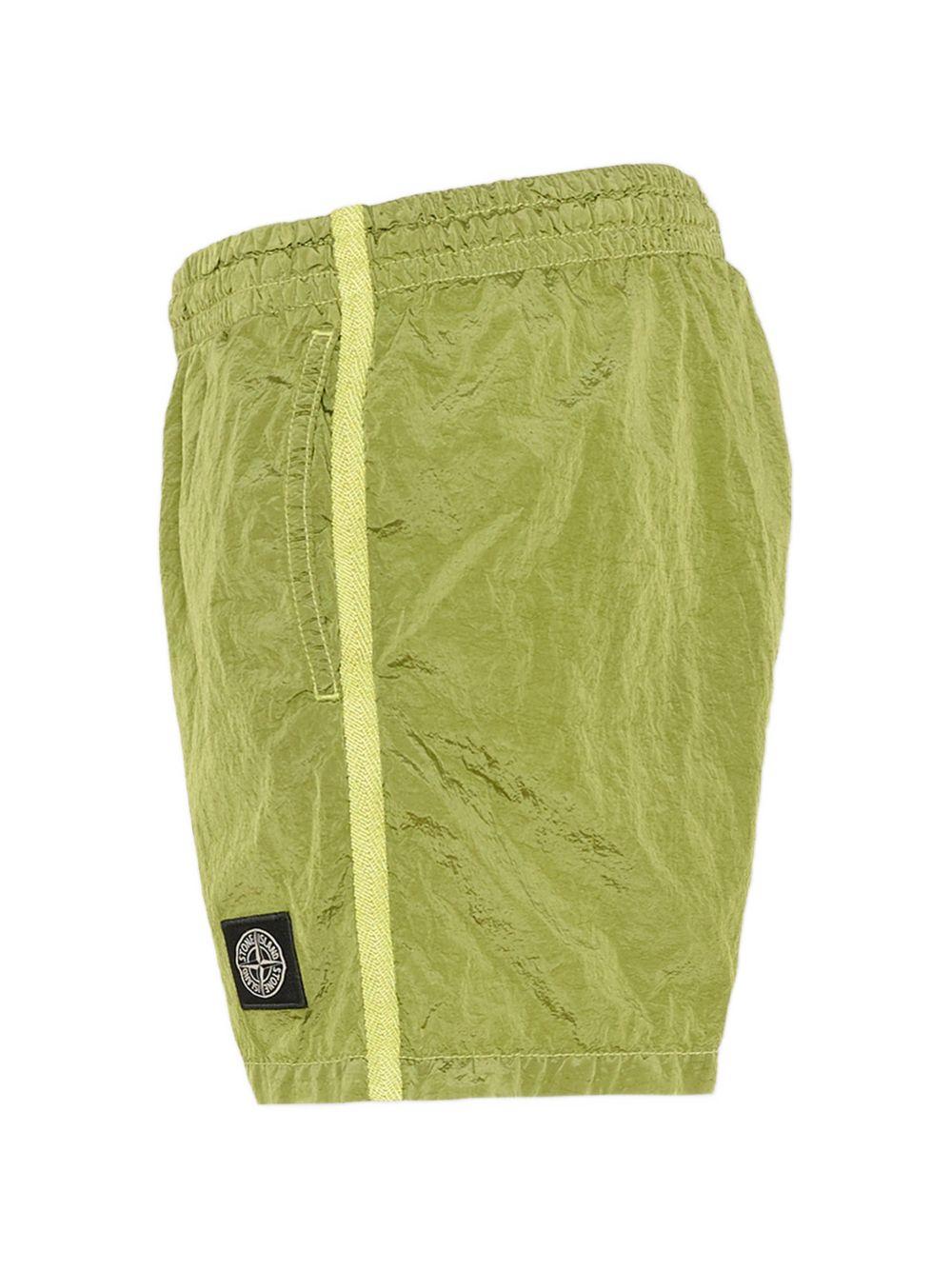 Costume da bagno per bambino Stone Island Junior verde con logo - Rubino Kids