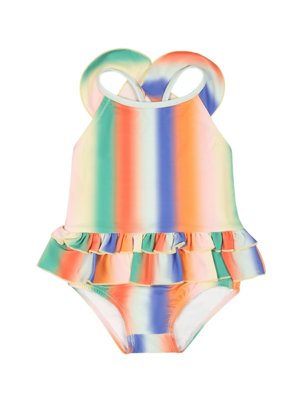 Costume da bagno per neonata Molo multicolor con dettagli con ruches - Rubino Kids