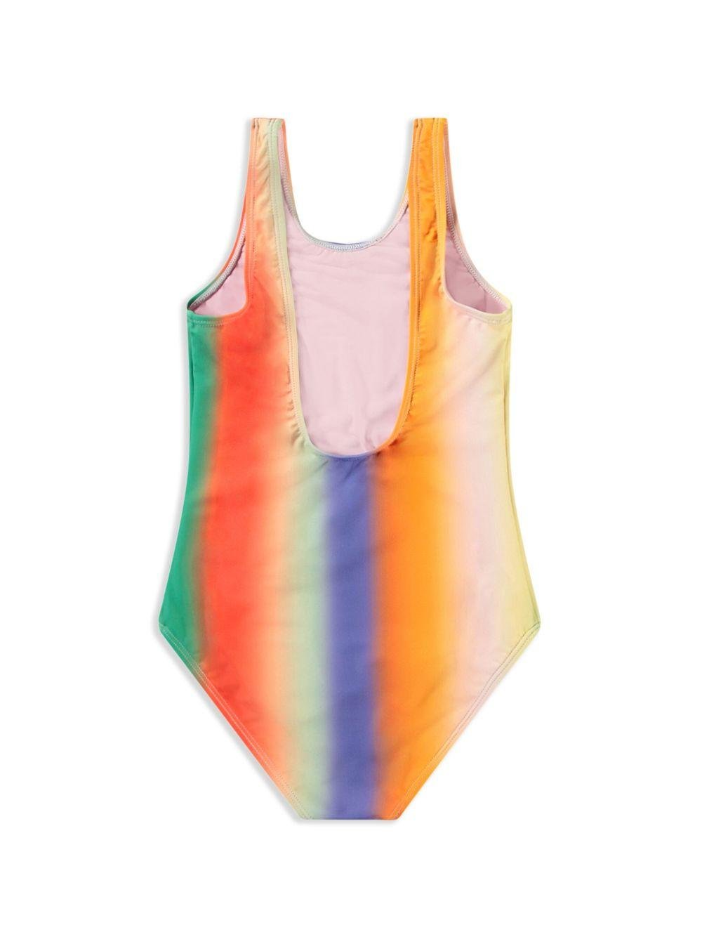 Costume intero per bambina multicolor Nika con design elasticizzato e stampa smiley - Rubino Kids