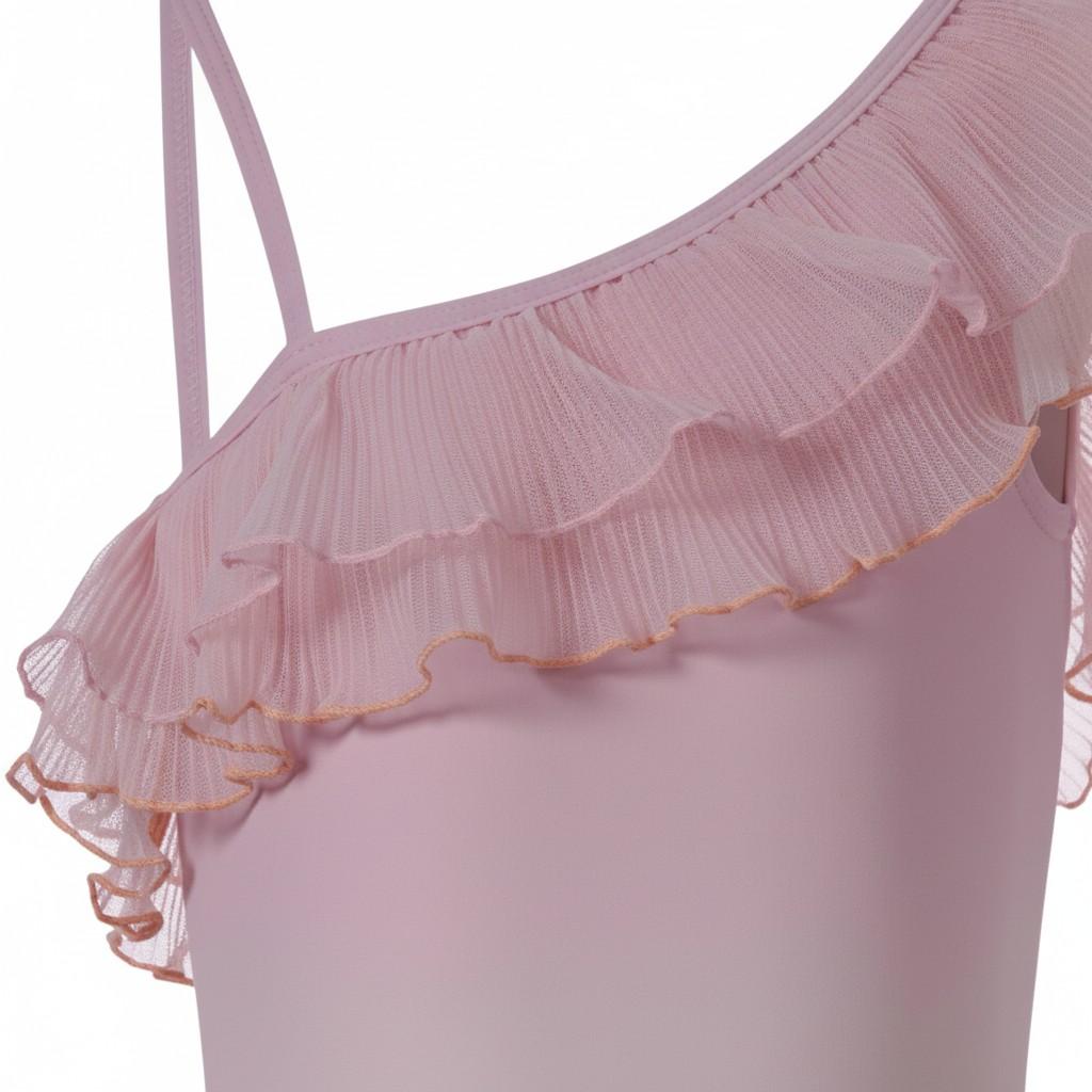 Costume Nilla per bambina Molo rosa con ruches - Rubino Kids