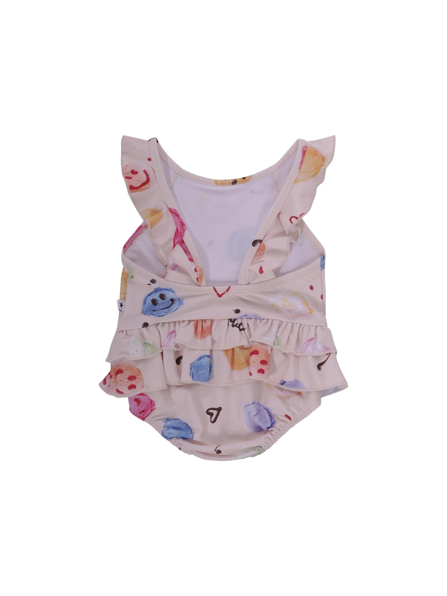 Costume per bambina Molo Kids beige con stampa all - over - Rubino Kids