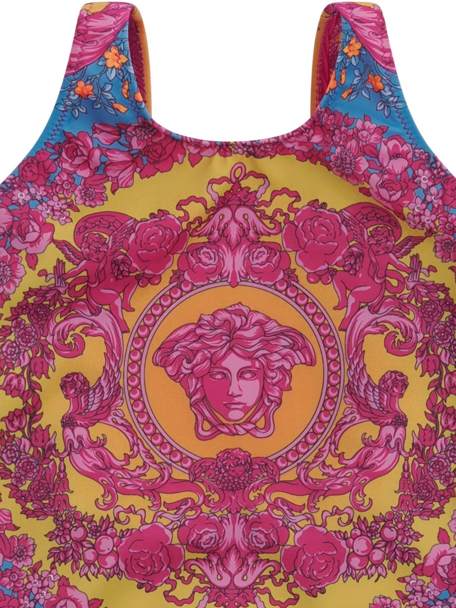 Costume per bambina Versace Kids multicolor con medusa sul davanti - Rubino Kids