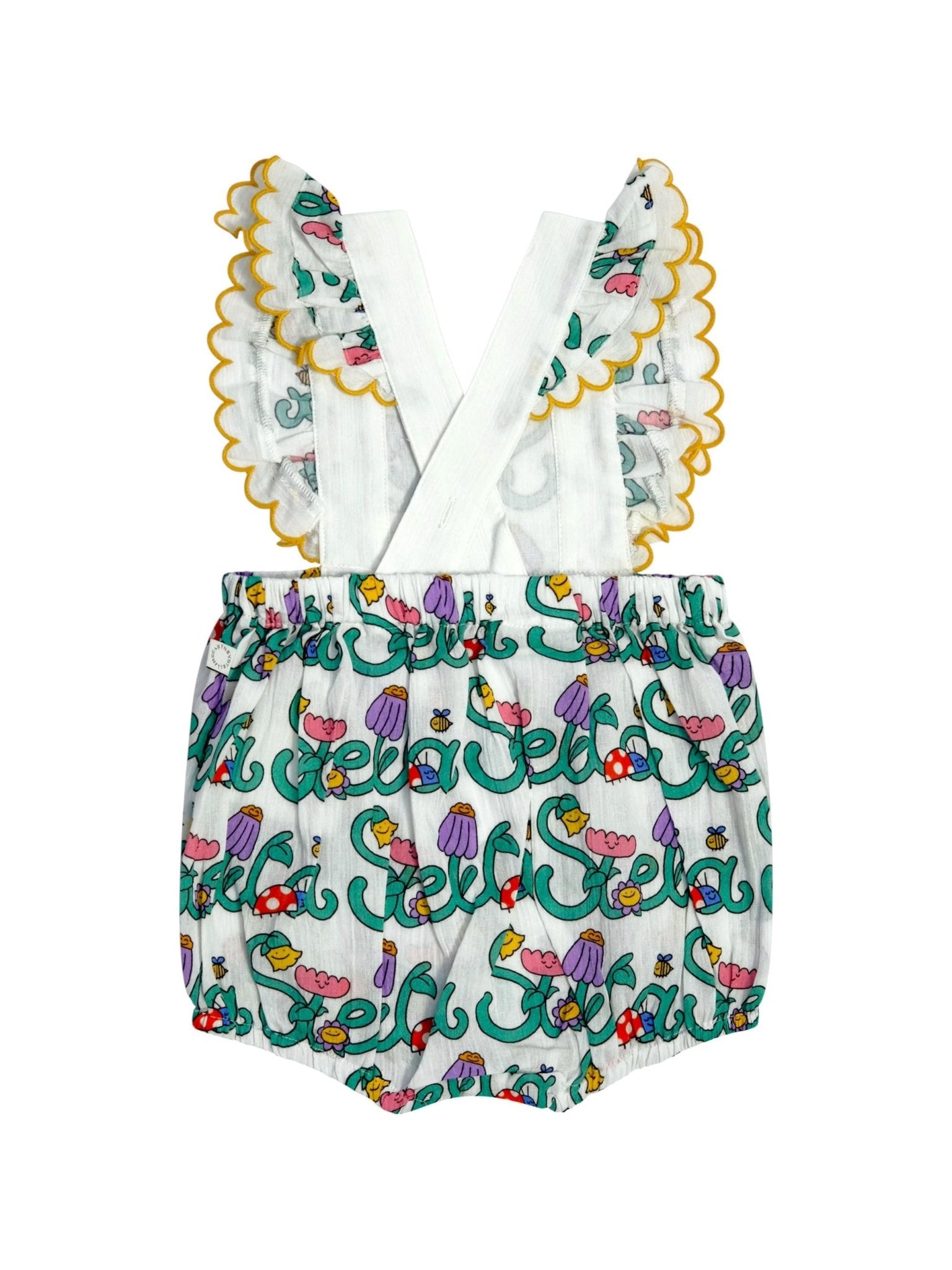 Costume per neonata Stella McCartney Kids bianco con stampa logo all - over - Rubino Kids