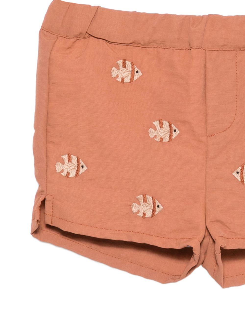 Costume Wangu per neonato Donsje marrone con ricamo pesci - Rubino Kids