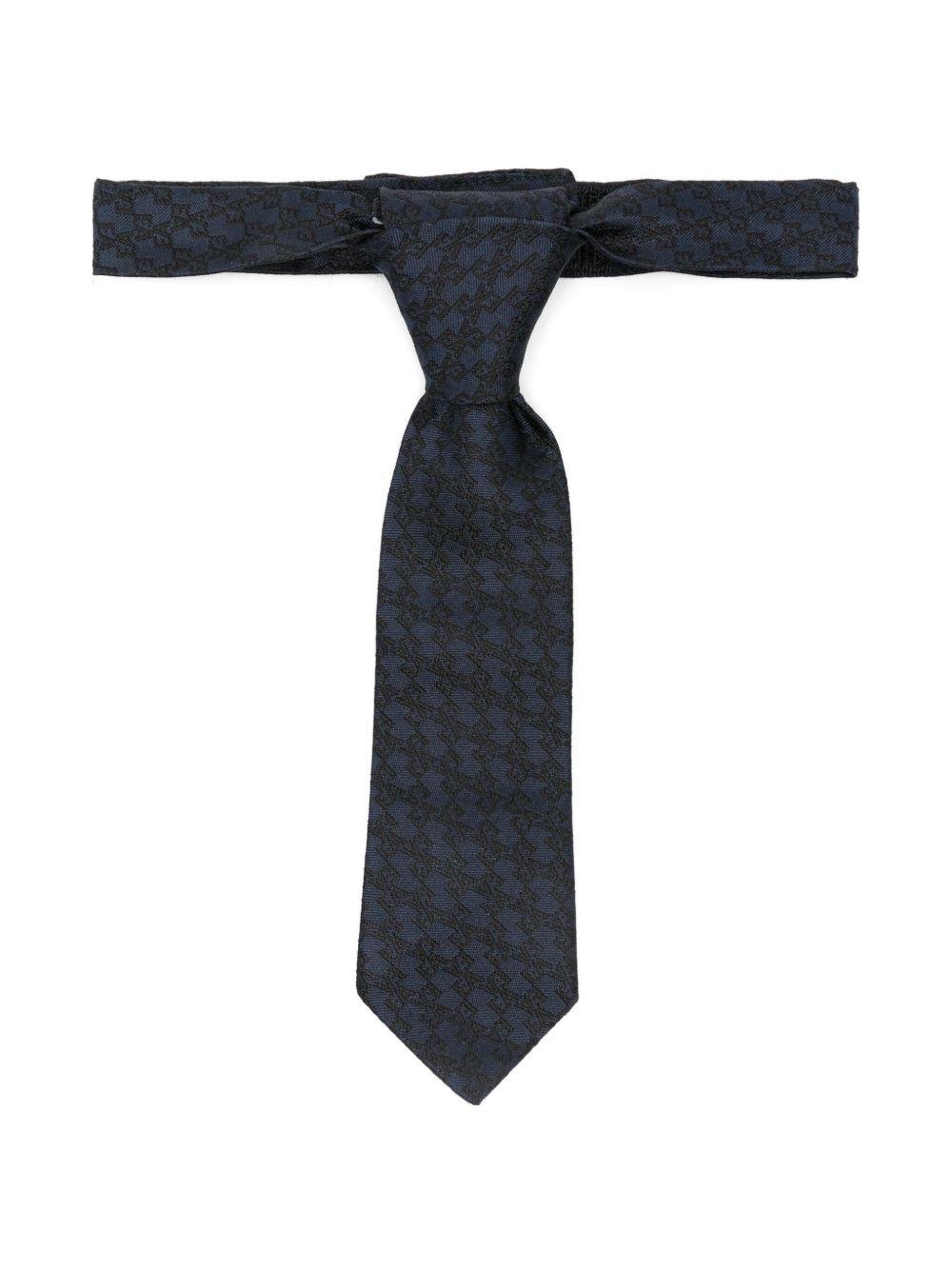 Cravatta per bambino Emporio Armani Kids blu con motivo aquila - Rubino Kids