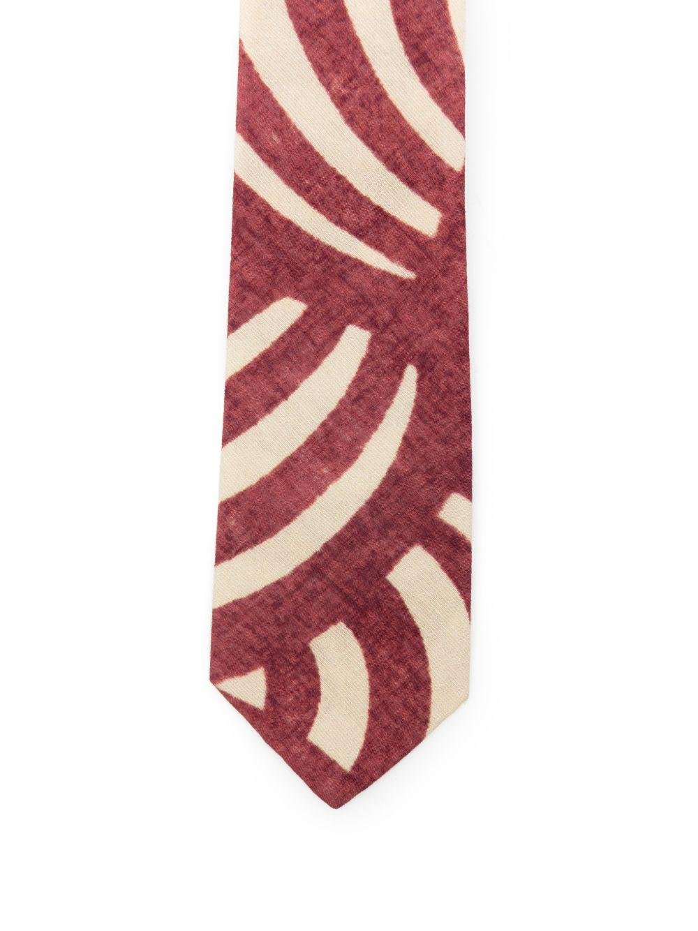 Cravatta per bambino Paolo Pecora Kids rosso a fantasia - Rubino Kids