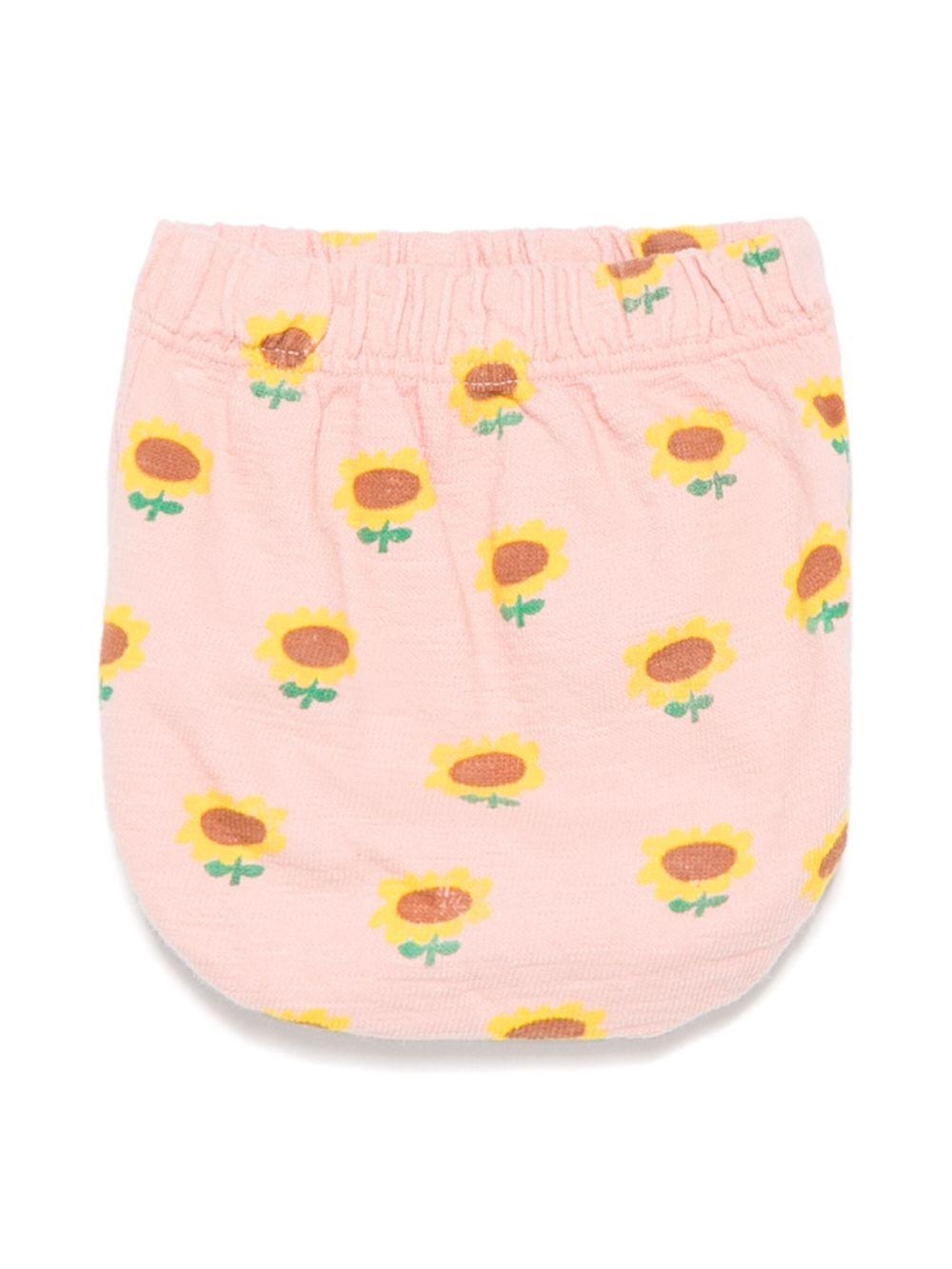 Culotte per neonata Bobo Choses rosa con stampa a fiori - Rubino Kids