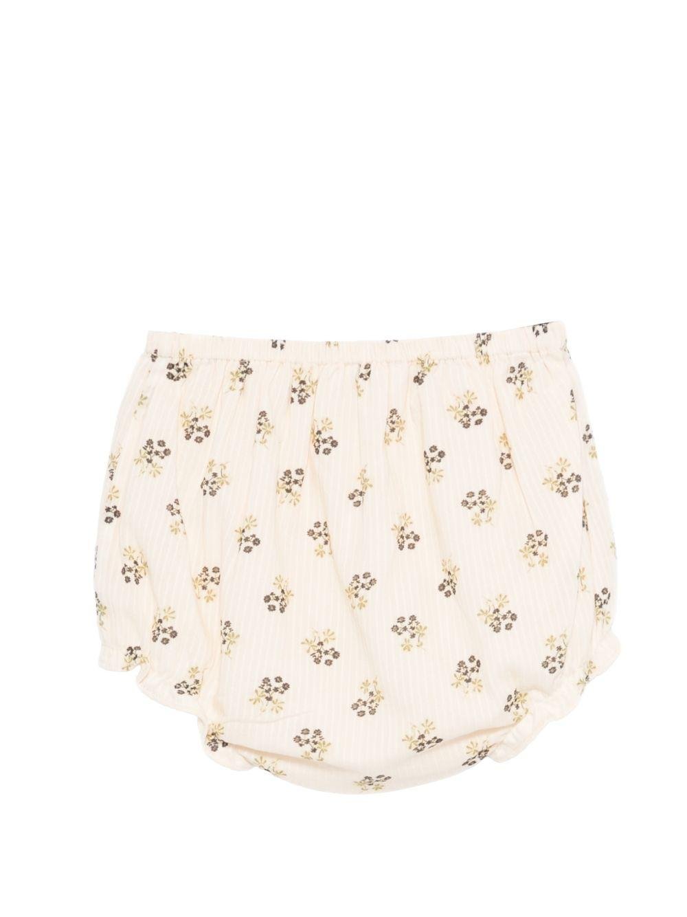 Culotte per neonati Bonpoint biege con stampa a fiori all - over - Rubino Kids