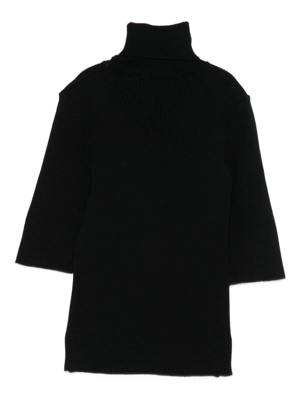 Dolcevita per bambina Elisabetta Franchi La Mia Bambina nero con dettaglio logo - Rubino Kids