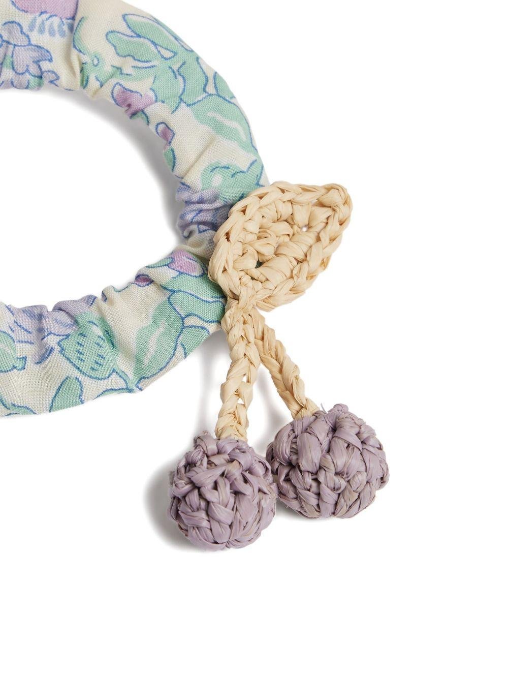 Elastico per bambina Bonpoint viola con stampa a fiori - Rubino Kids