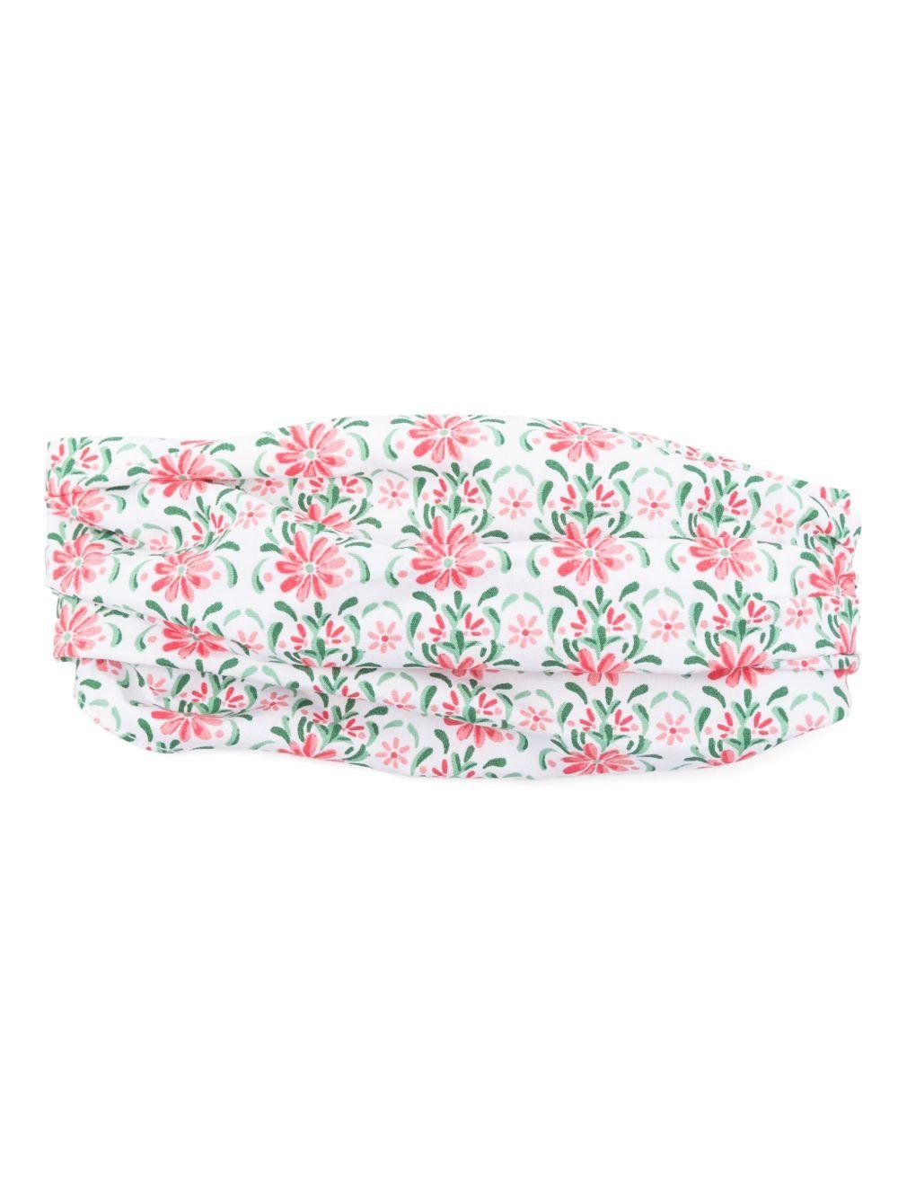 Fascia per capelli per neonata Mariella Ferrari bianco con stampa floreale - Rubino Kids