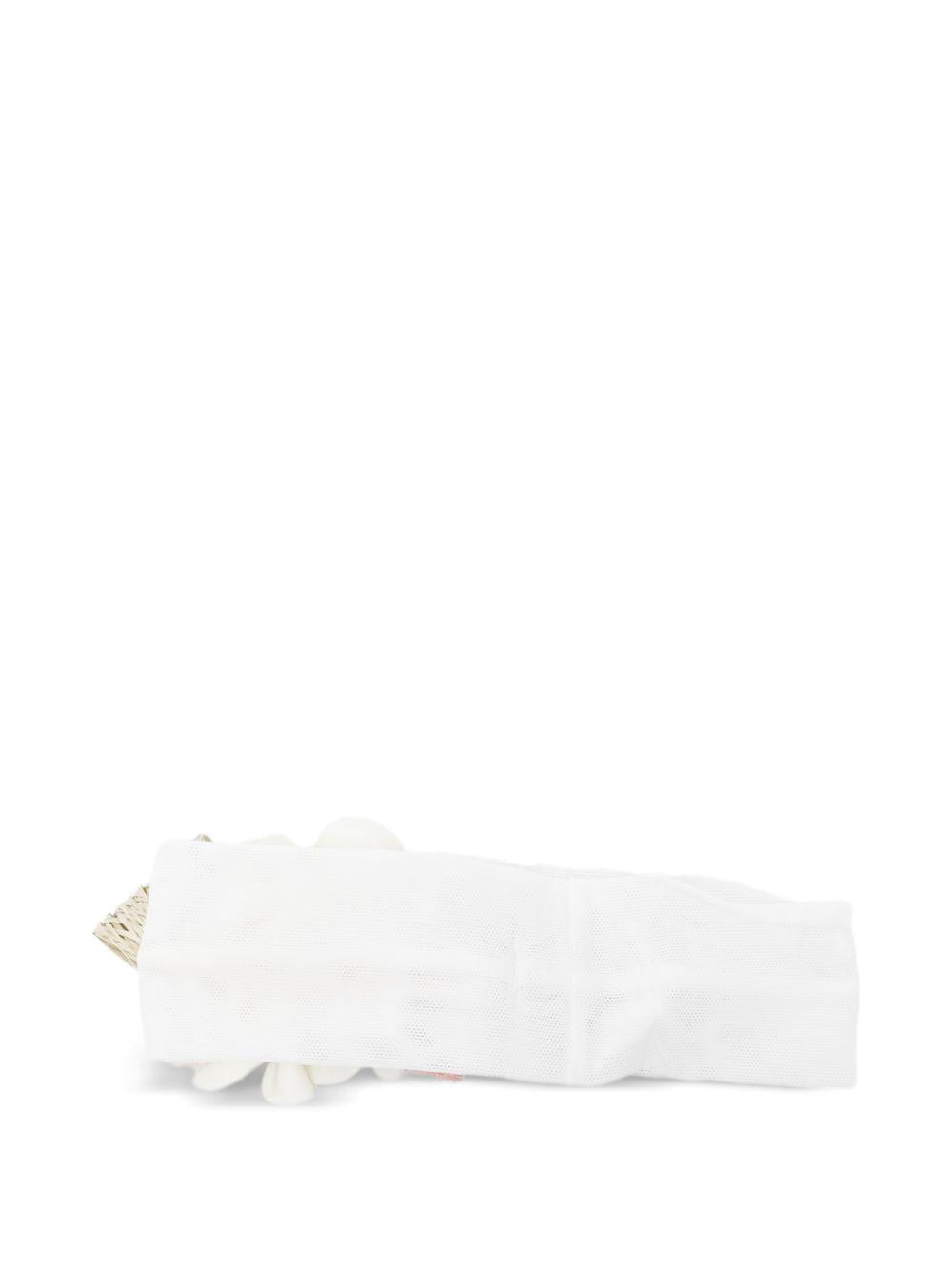 Fascia per neonata Colorichiari bianca con dettaglio fiori - Rubino Kids