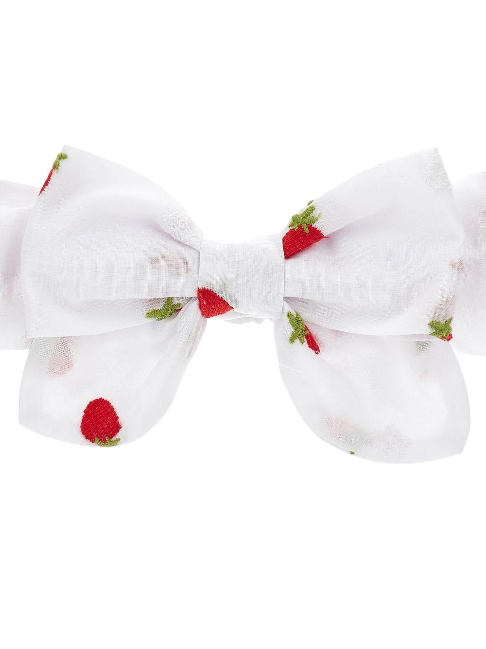 Fascia per neonata Monnalisa bianca con fiocco - Rubino Kids