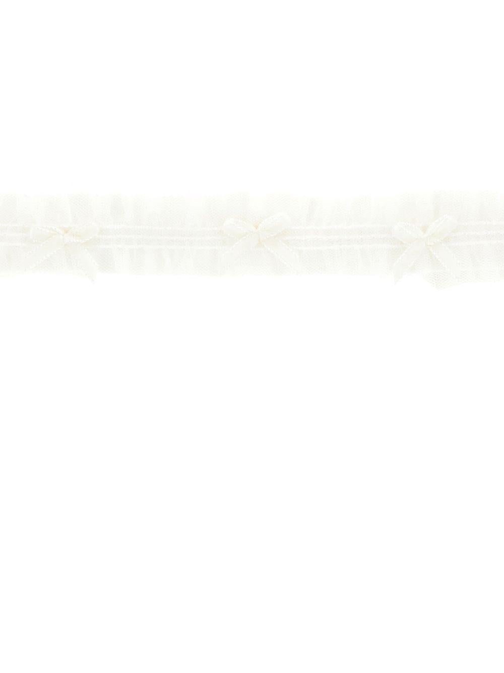 Fascia per neonata Monnalisa bianca con ruches - Rubino Kids