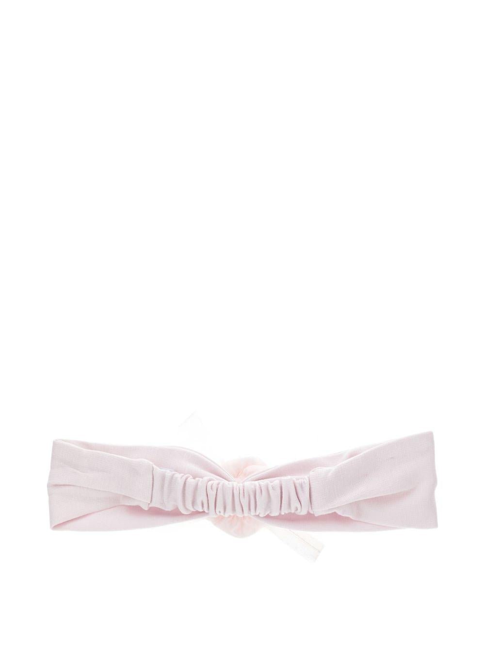 Fascia per neonata Monnalisa rosa con decorazione a fiori - Rubino Kids