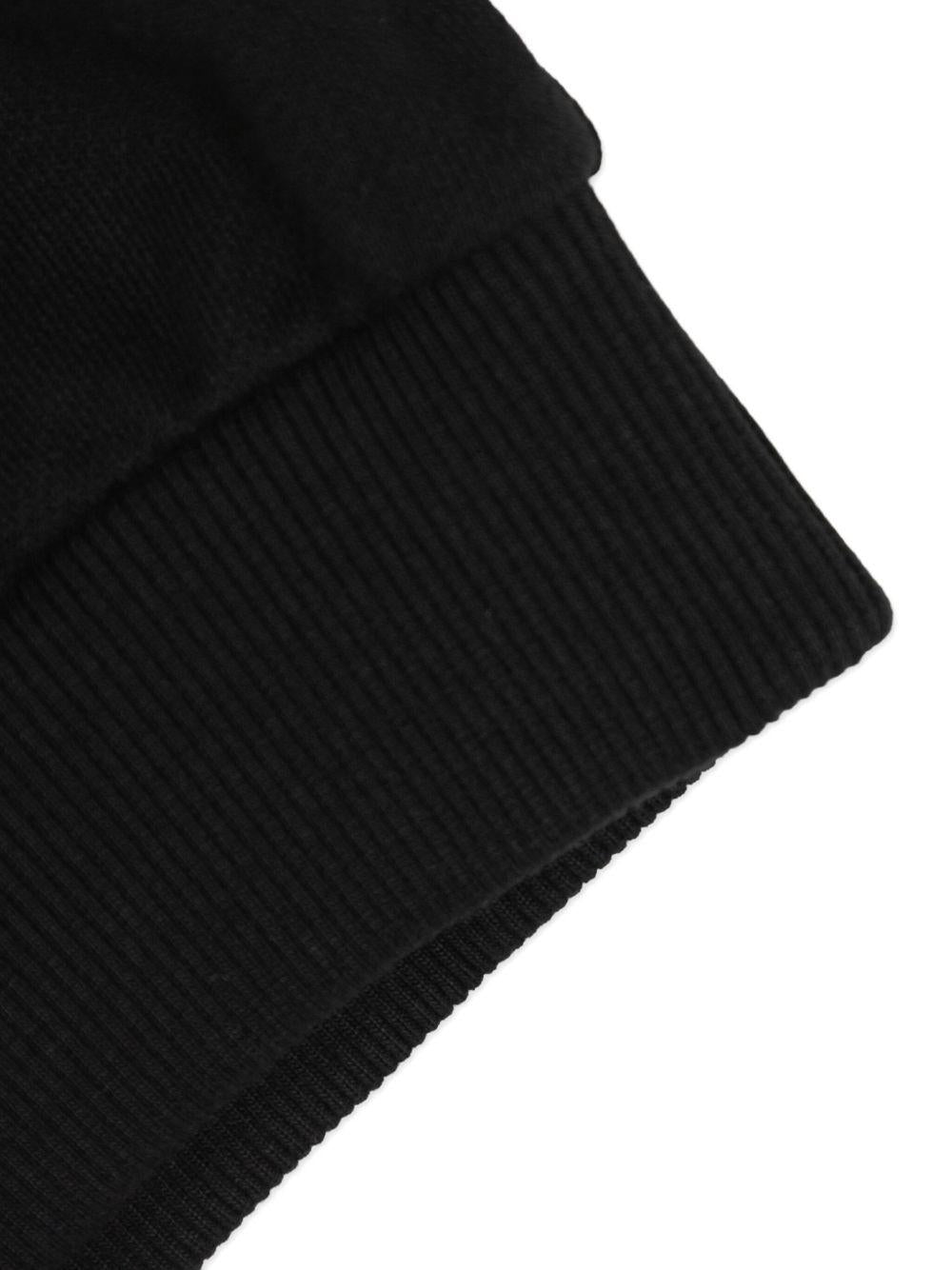 Felpa con logo ricamato per bambino Balmain Kids nera a maniche lungo - Rubino Kids