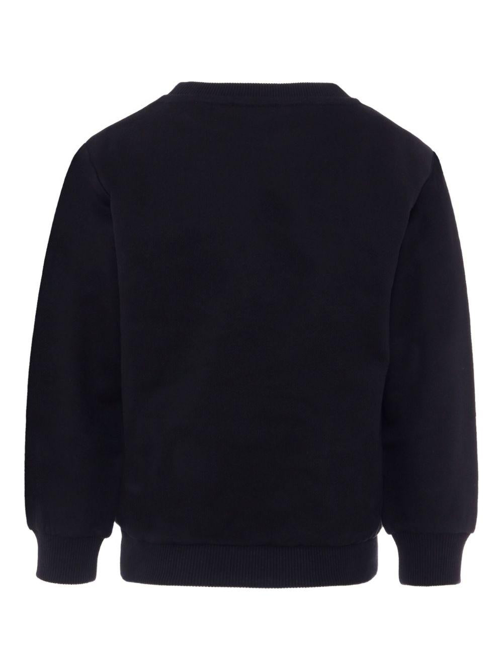 Felpa con stampa per bambino Balmain Kids nera con logo - Rubino Kids