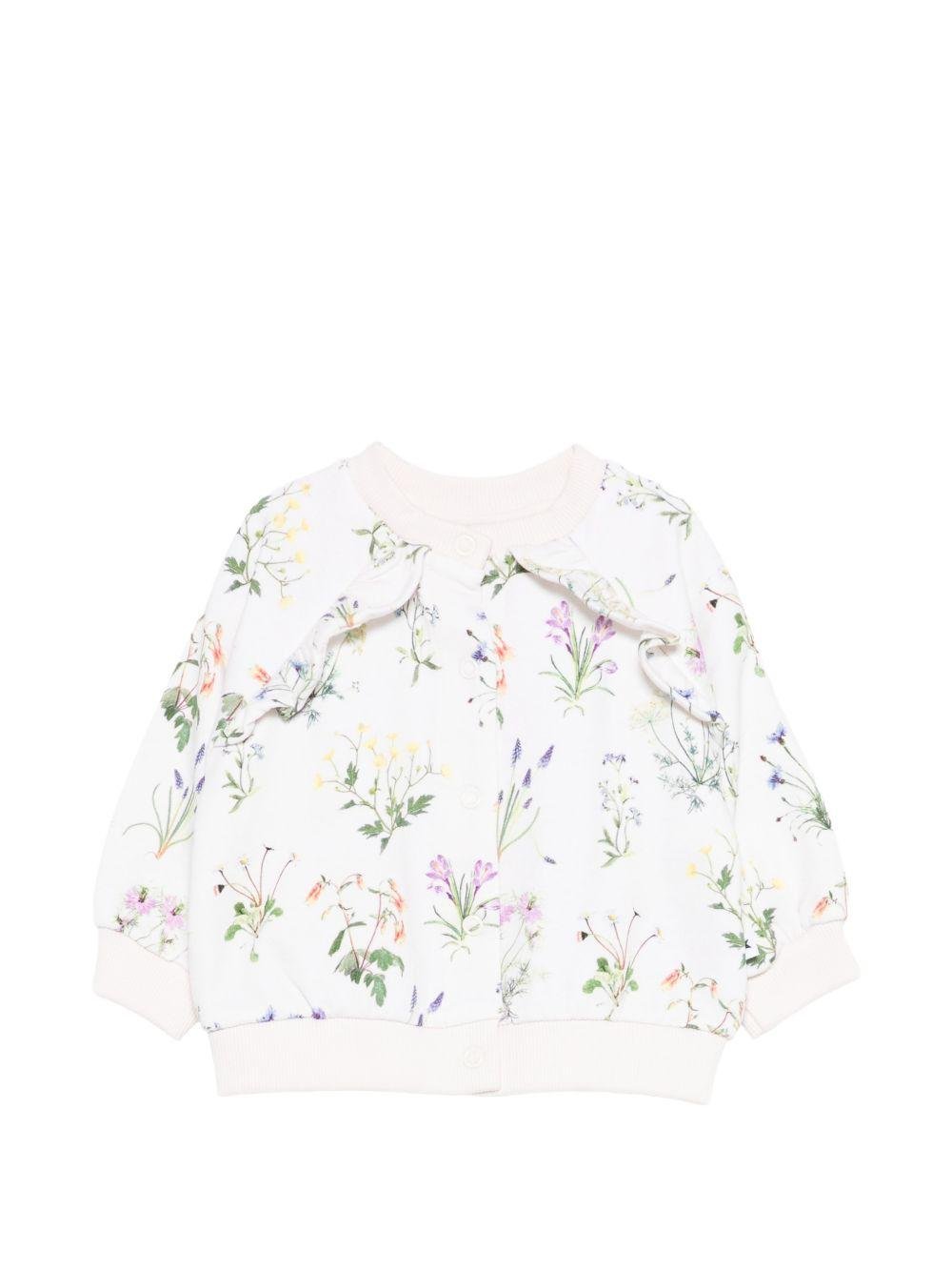 Felpa Daphne per neonata Molo beige con stampa fiori - Rubino Kids