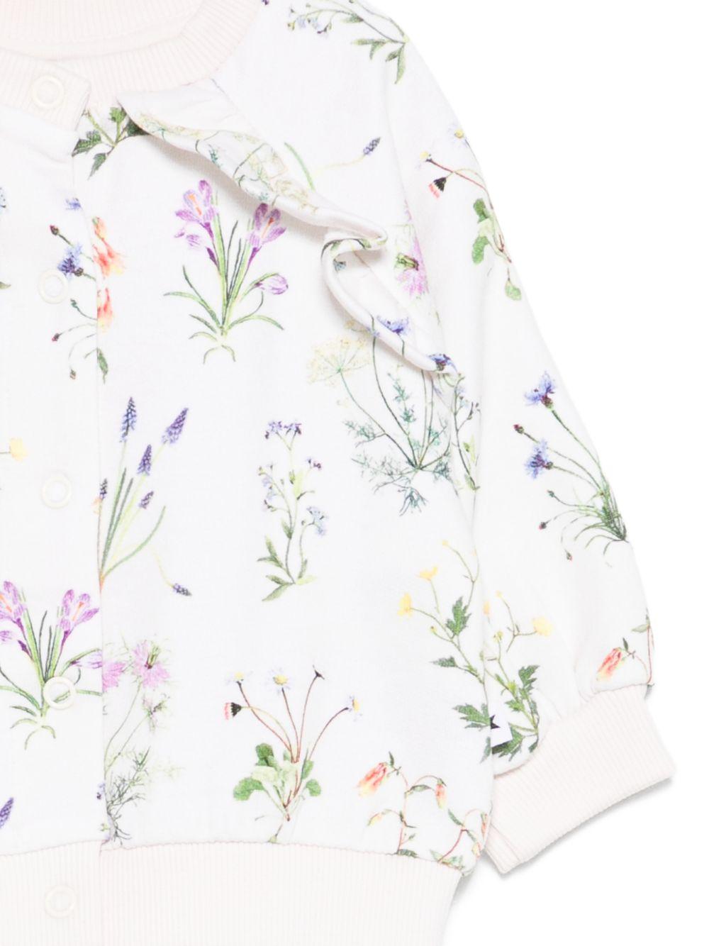 Felpa Daphne per neonata Molo beige con stampa fiori - Rubino Kids