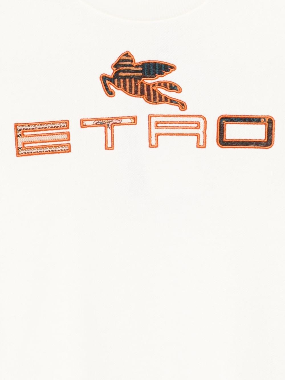 Felpa girocollo per bambino Etro Kids bianca con logo - Rubino Kids