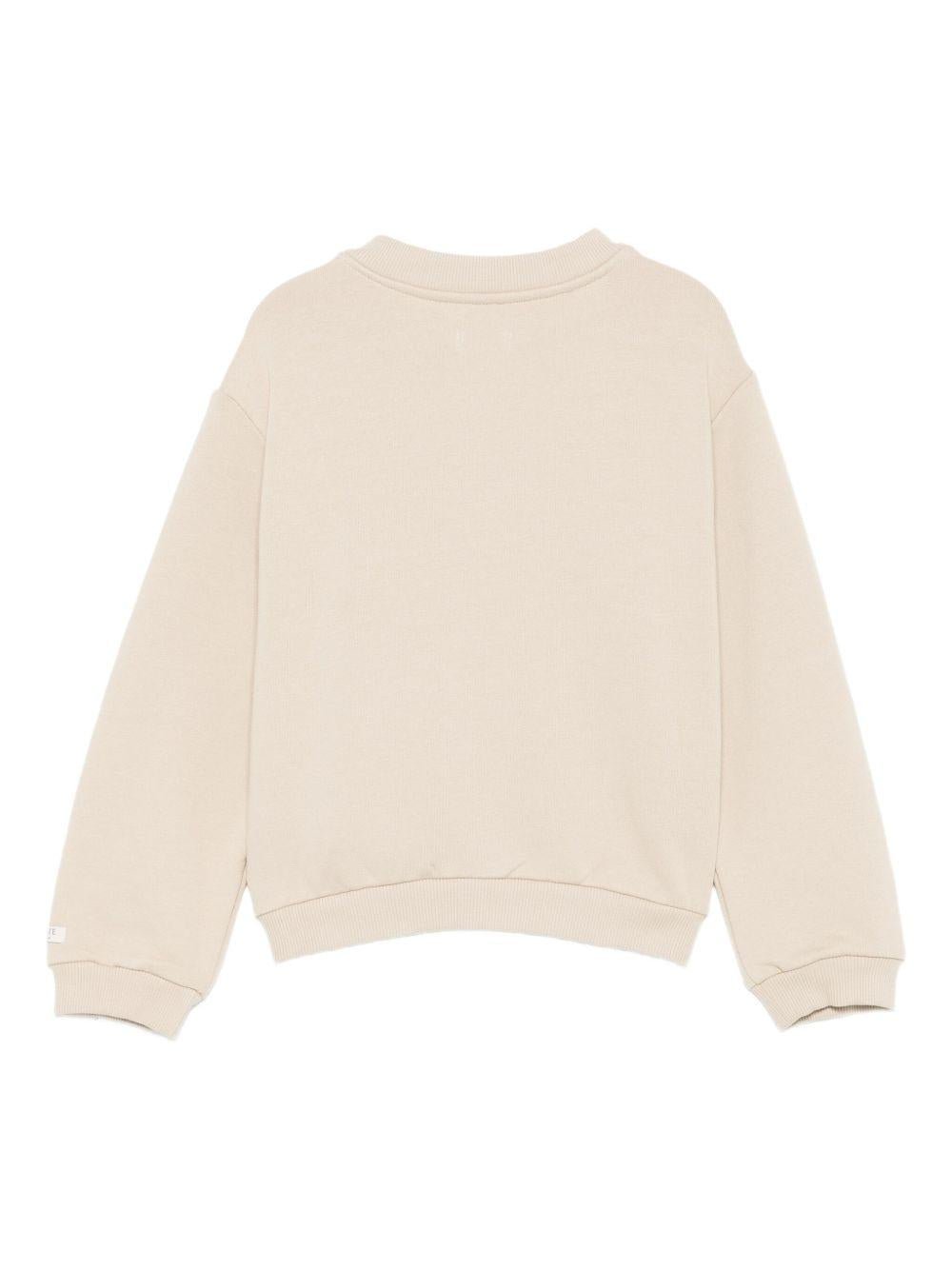 Felpa Jansan per bambino DONSJE beige con orsetto ricamato - Rubino Kids