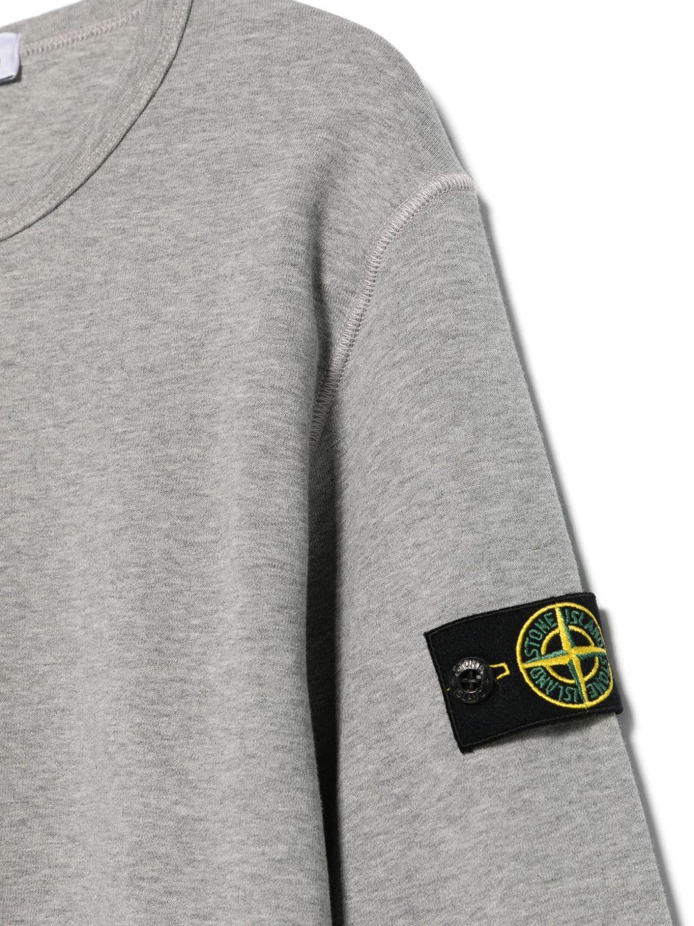 Felpa leggera per bambino Stone Island Junior grigio in cotone - Rubino Kids