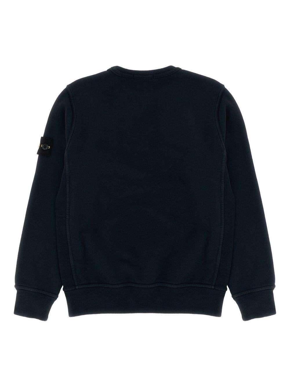 Felpa leggera per bambino Stone Island Junior nero in cotone - Rubino Kids