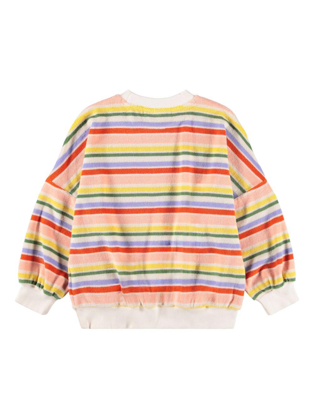 Felpa Marika per bambina Molo multicolore con design a righe - Rubino Kids