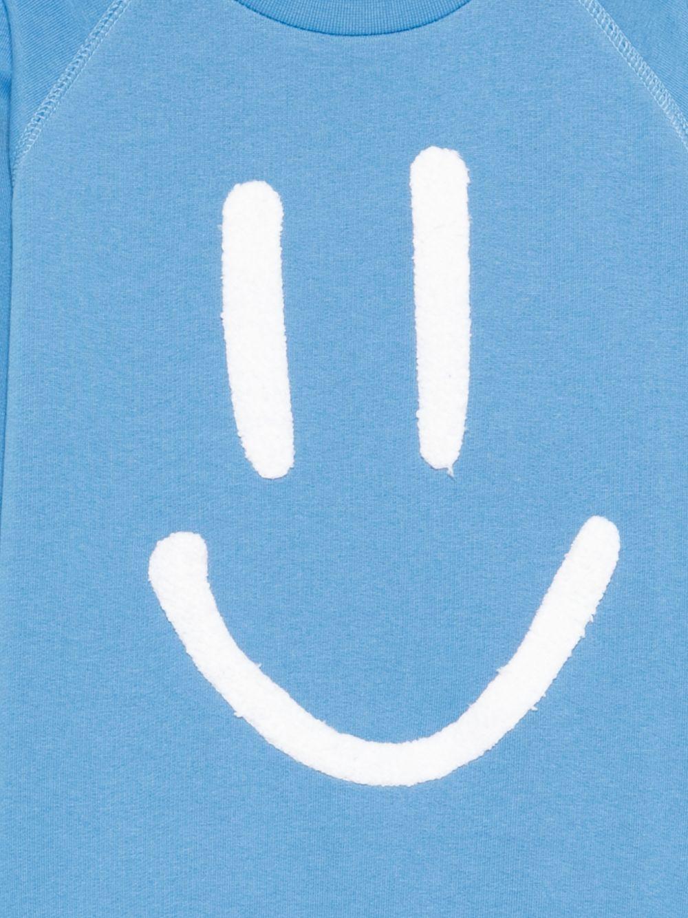 Felpa Mike per bambino Molo azzurra con stampa smile - Rubino Kids