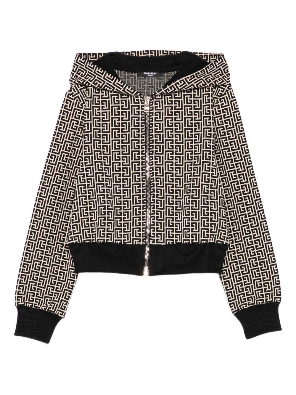 Felpa per bambina Balmain Kids multicolore con cappuccio - Rubino Kids