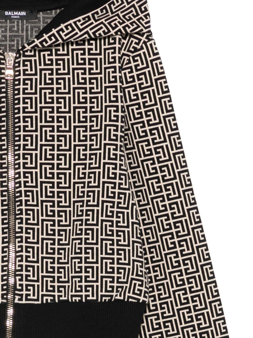 Felpa per bambina Balmain Kids multicolore con cappuccio - Rubino Kids