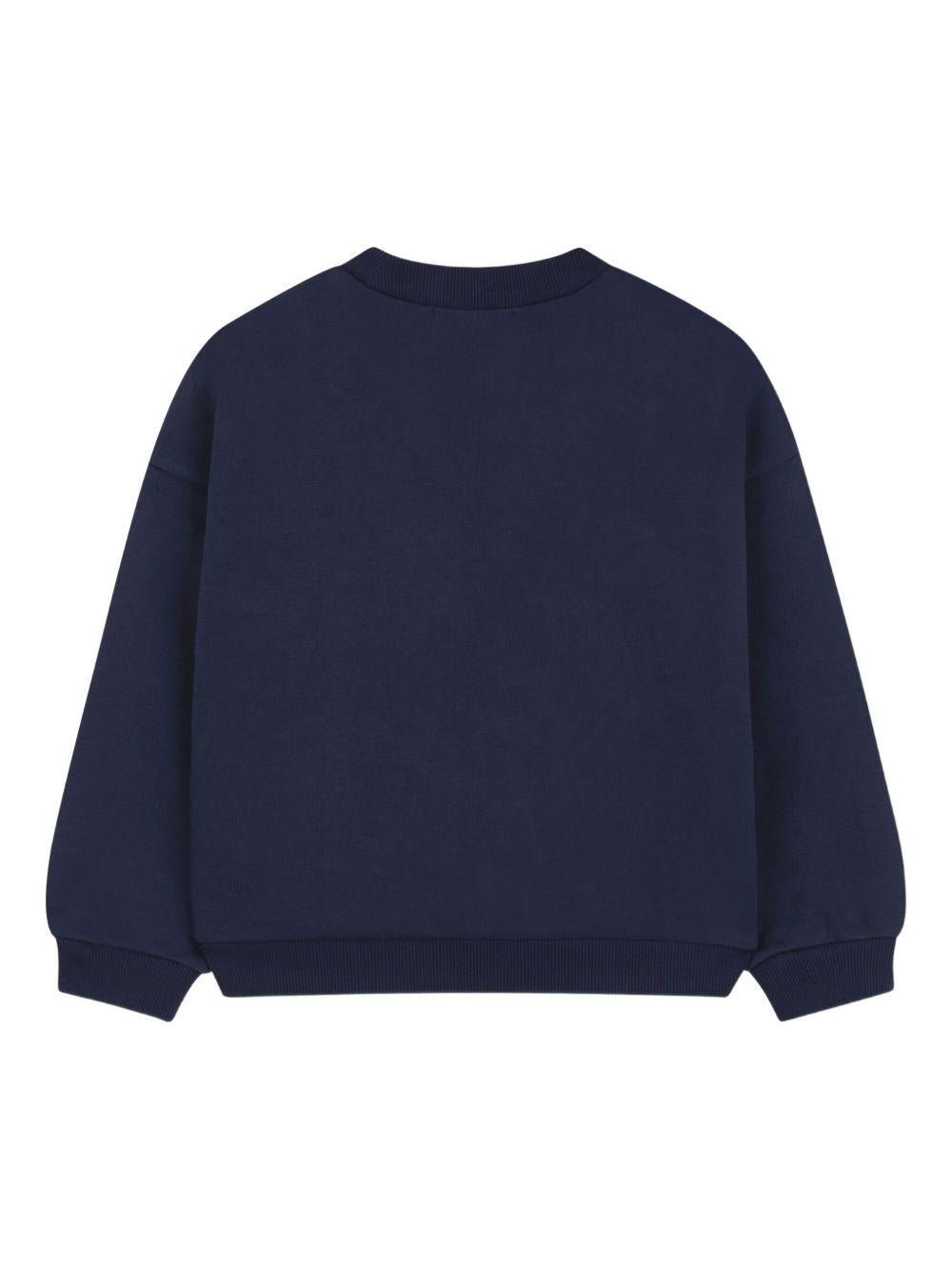 Felpa per bambina Billieblush blu con stampa grafica - Rubino Kids