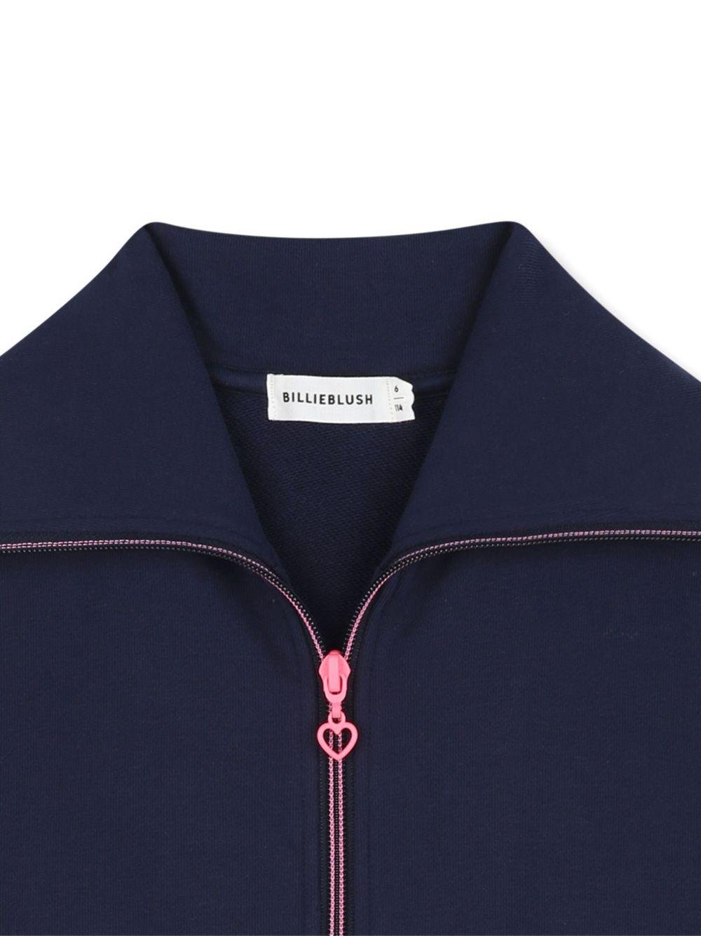 Felpa per bambina Billieblush blu con zip - Rubino Kids